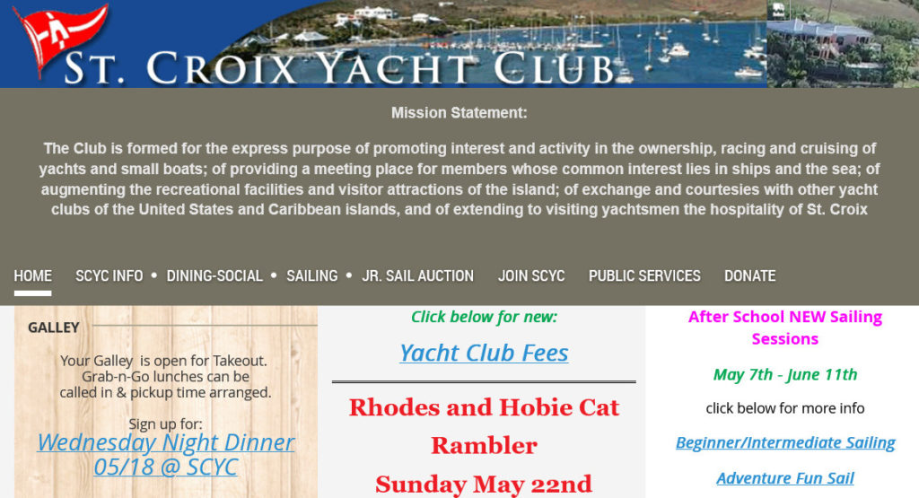 ST CROIX YACHT CLUB OFFICIAL WEBSITE